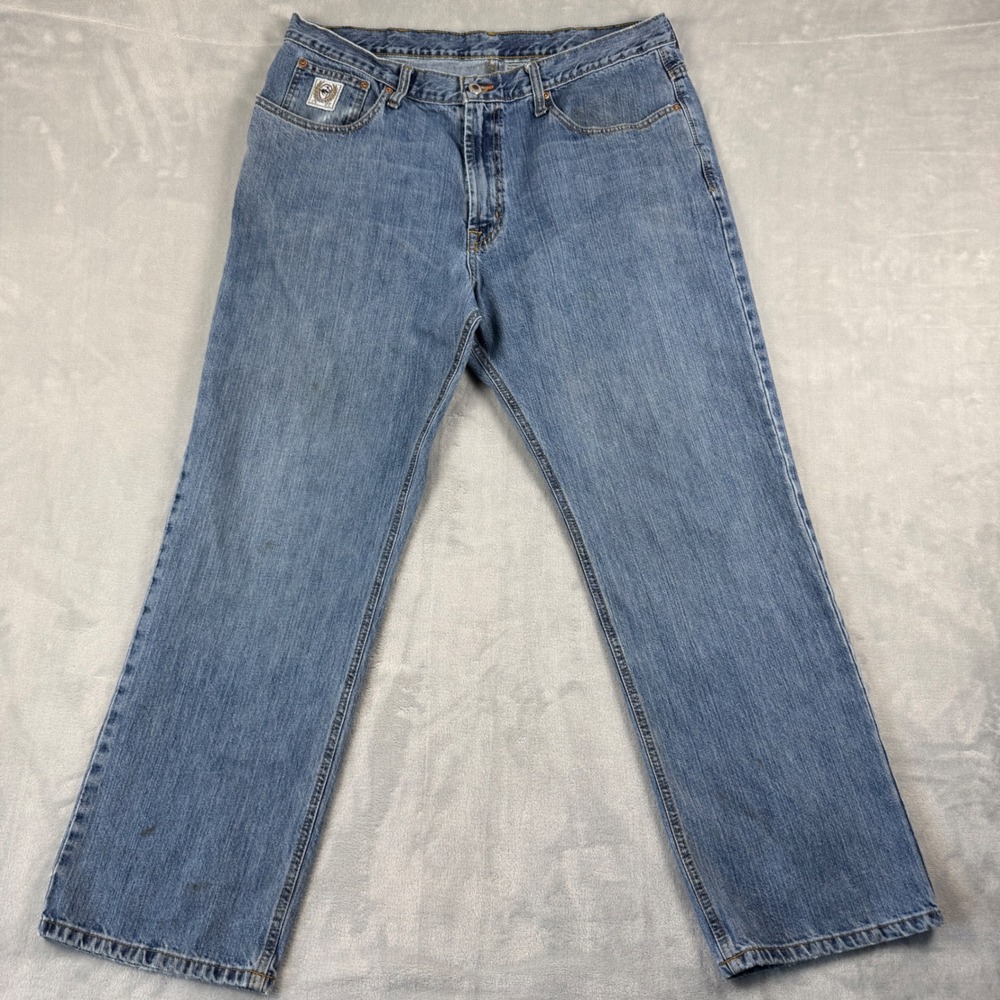Y2k Cinch Up Rocky Mountain Co Men's Straight/Wide Leg Jeans 38x32 Medium Wash
